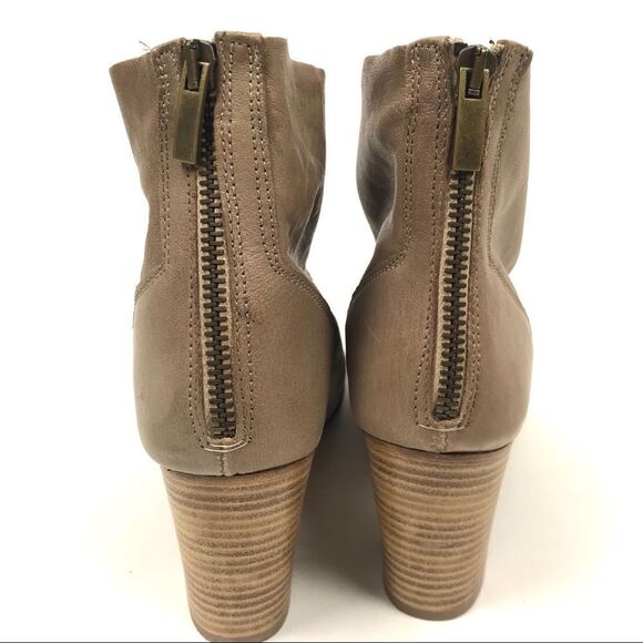 Cordani Balero Stacked Block Ankle Boots Leather Peep Toe Heeled Bootie Italy - Picture 4 of 7